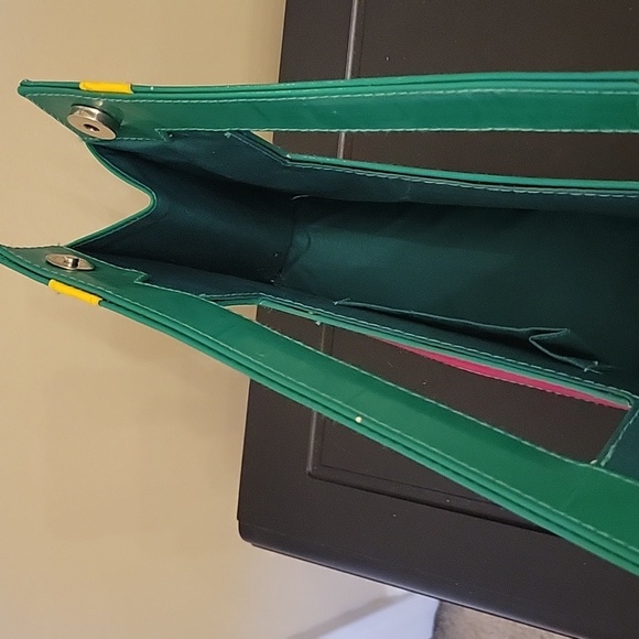 Wild Rose Color Block Clutch Purse - Picture 3 of 4